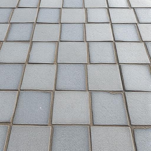 Close up of stamped slate concrete texture in gray